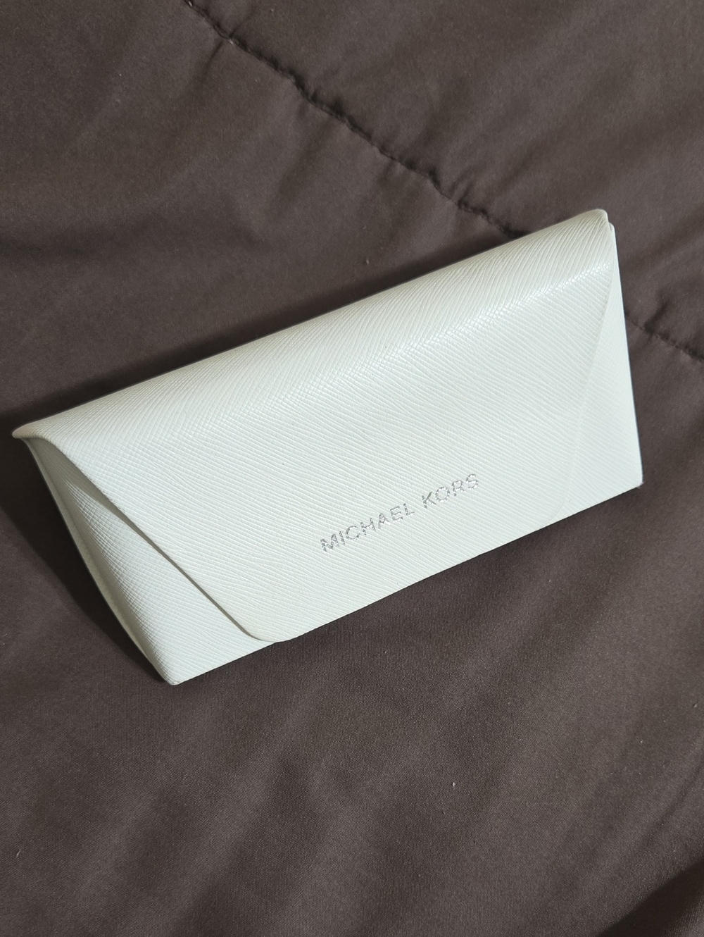 Michael Kors White Men's Eyewear Case - Textured Envelope Style